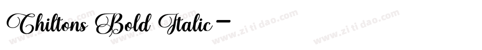 Chiltons Bold Italic字体转换